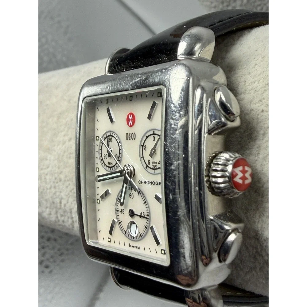 Michele Deco MW06A00A0025 New Battery Chronograph Ladies MOP Watch 33MM‎ 7.25